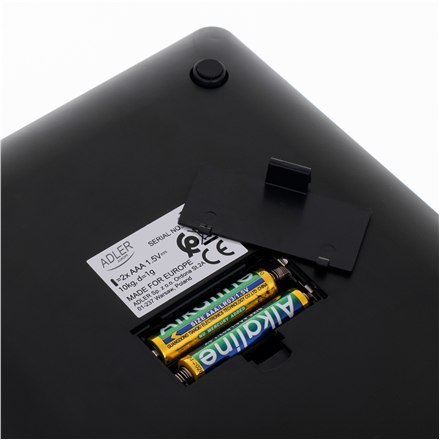 Adler | Waga kuchenna | AD 3173s | Maksymalna waga (udźwig) 10 kg | Podziałka 1 g | Typ wyświetlacza LED | Szary