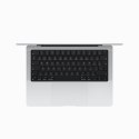 Apple | MacBook Pro | Srebrny | 14,2 " | 3024 x 1964 pikseli | Apple M3 Pro | 18 GB | SSD 512 GB | Apple M3 Pro 14-rdzeniowy GPU