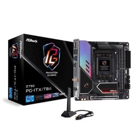 ASRock | Z790 PG-ITX/TB4 | Rodzina procesorów Intel | Gniazdo procesora LGA1700 | DDR5 DIMM | Gniazda pamięci 2 | Obsługiwane in