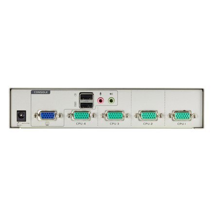 Aten CS74U-A7 4-portowy przełącznik KVM USB VGA/Audio Aten | 4-portowy przełącznik KVM USB VGA/Audio | CS74U-A7 | Miesiące gwara