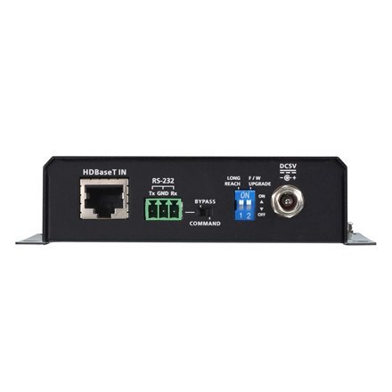 Aten | Odbiornik HDMI HDBaseT z funkcją osłabiania sygnału audio | VE2812R | 1x gniazdo DC (zasilanie), 1x gniazdo RJ-45 żeńskie