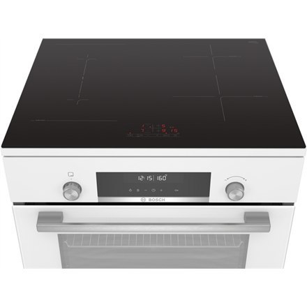 Bosch | Kuchenka | HLS79W321U Serie 6 | Typ płyty indukcyjna | Typ piekarnika elektryczny | Biały | Szerokość 60 cm | Grillowani