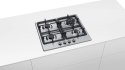 Bosch | PGH6B5B90 | Hob | Gas | Number of burners/cooking zones 4 | Rotary knobs | Stainless steel