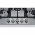 Bosch | PGQ7B5B90 | Hob | Gas | Number of burners/cooking zones 5 | Rotary knobs | Stainless steel
