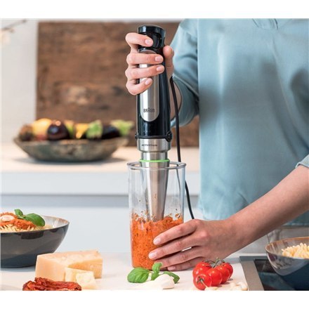 Braun | MQ7000X MultiQuick Immersion | 1000 W | Blender ręczny | Blender ręczny | Liczba prędkości 2 | Czarny/Stal nierdzewna