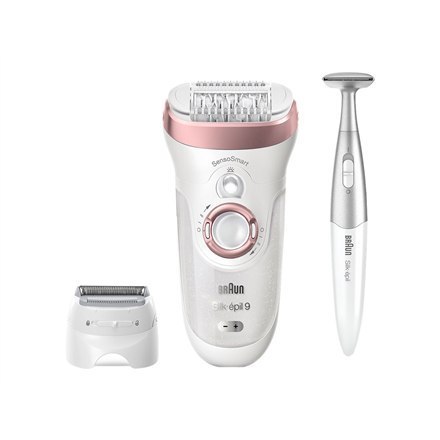 Braun | SES 9890 SensoSmart | Epilator | Ilość poziomów mocy 2 | Mokra i sucha | Biało-różowa