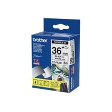 Brother | FX261 | Flexible tape | Thermal | Black on white | Roll (3.56 cm x 8 m)