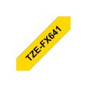 Brother | FX641 | Flexible tape | Thermal | Black on yellow | Roll (1.8 cm x 8 m)