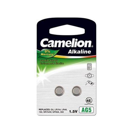 Camelion | AG5/LR48/LR754/393 | Alkaliczna bateria guzikowa | 2 szt.