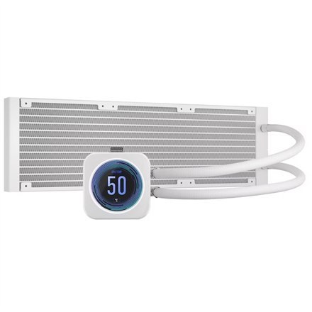 Chłodzenie ciekłym czynnikiem Corsair iCUE H150i ELITE LCD XT Display, Biały, dla procesorów Intel i AMD. Profesjonalne chłodzen