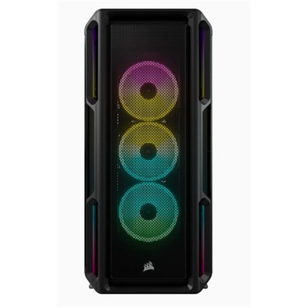 Corsair | Inteligentna obudowa ze szkłem hartowanym | iCUE 5000T RGB | Okno boczne | Czarny | Mid-Tower | Zasilacz w zestawie Ni