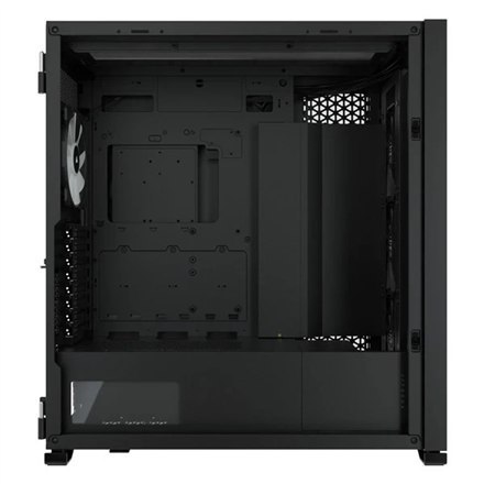 Corsair | Obudowa Full-Tower PC ze szkłem hartowanym | iCUE 7000X RGB | Okno boczne | Czarny | Full-Tower | Zasilacz w zestawie