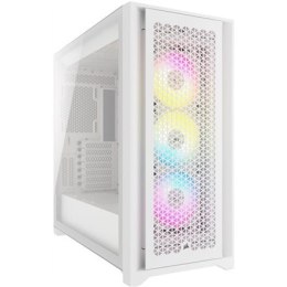 Corsair | Obudowa PC ze szkła hartowanego | iCUE 5000D RGB AIRFLOW | Okno boczne | Biały | Mid-Tower | Zasilacz w zestawie Nie