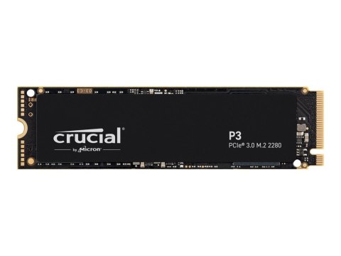 Crucial | SSD | P3 Plus | 500 GB | SSD form factor M.2 2280 | SSD interface PCIe NVMe Gen 3 | Read speed 3500 MB/s | Write speed