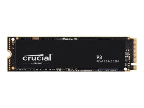 Crucial | SSD | P3 Plus | 500 GB | SSD form factor M.2 2280 | SSD interface PCIe NVMe Gen 3 | Read speed 3500 MB/s | Write speed