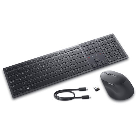 Dell | Premier Collaboration Keyboard and Mouse | KM900 | Keyboard and Mouse Set | Wireless | US | Graphite | USB-A | Wireless c