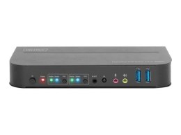 Digitus KVM Switch, 2-Port, 4K60Hz, 2 x DP in, 1 x DP/HDMI out | DS-12850