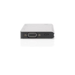 Digitus | USB-C Multiport Travel Dock | DA-70866 | Stacja dokująca | Porty Ethernet LAN (RJ-45) 1 | Porty VGA (D-Sub) 1 | Porty