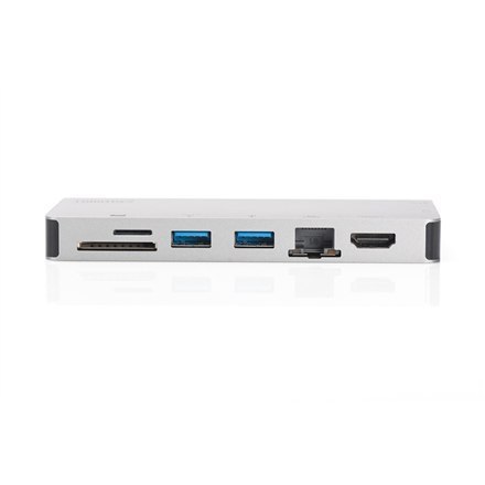 Digitus | USB-C Multiport Travel Dock | DA-70866 | Stacja dokująca | Porty Ethernet LAN (RJ-45) 1 | Porty VGA (D-Sub) 1 | Porty