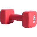 Dumbbells Pure2Improve | Czerwony | Neopren | 8 kg | Idealny do Ćwiczeń w Domu | Profesjonalne Hantle aerobikowe z miękką, antyp