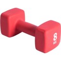 Dumbbells Pure2Improve | Czerwony | Neopren | 8 kg | Idealny do Ćwiczeń w Domu | Profesjonalne Hantle aerobikowe z miękką, antyp