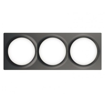 Fibaro Triple Cover Plate, Black Fibaro | FG-Wx-PP-0004-8 | Triple Cover Plate | Black