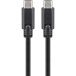 Goobay | Kabel USB-C | Męski | 24-pinowy USB-C | Męski | Czarny | 24-pinowy USB-C | 1 m