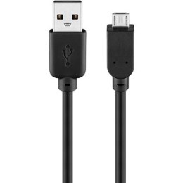 Goobay | Kabel USB | Męski | 5-pinowy Micro-USB Typ B | Męski | Czarny | 4-pinowy USB Typ A | 1 m
