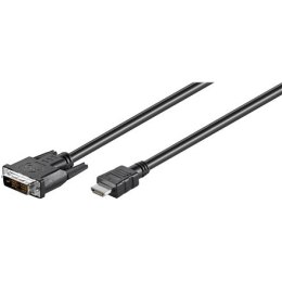 Goobay | Męski | 18+1 pin cyfrowy DVI (Single-Link) | Męski | 19 pin HDMI Typ A | 2 m | Czarny