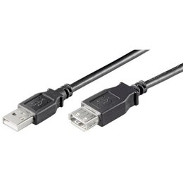Goobay | Przedłużacz USB | Żeńskie | 4-pinowe USB typu A | Męskie | Czarne | 4-pinowe USB typu A | 3 m