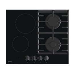 Gorenje | GCE691BSC | Hob | Gas on glass + vitroceramic | Number of burners/cooking zones 4 | Rotary knobs | Black