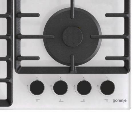 Gorenje | GTW642SYW | Hob | Gas on glass | Number of burners/cooking zones 4 | Rotary knobs | White