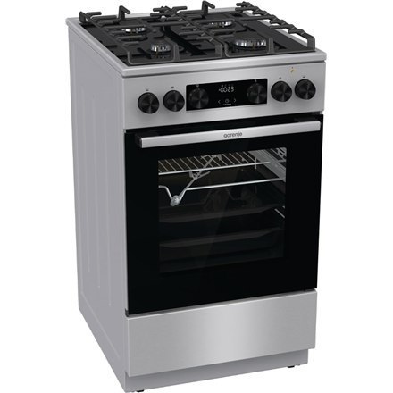 Gorenje | Kuchenka | GK5C65XV | Typ płyty gazowa | Typ piekarnika elektryczna | Stal nierdzewna | Szerokość 50 cm | Grillowanie