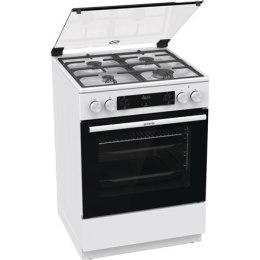 Gorenje | Kuchenka | GK6C4WF | Typ płyty gazowa | Typ piekarnika elektryczna | Biały | Szerokość 60 cm | Grillowanie | Głębokość
