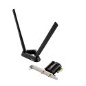 Karta sieciowa Asus Tri Band PCI-E WiFi 6E PCE-AXE59BT, Standard 802.11ax, Prędkość Transferu do 574/2402/2042 Mbit/s, Porty Eth
