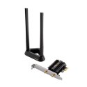 Karta sieciowa Asus Tri Band PCI-E WiFi 6E PCE-AXE59BT, Standard 802.11ax, Prędkość Transferu do 574/2402/2042 Mbit/s, Porty Eth