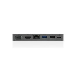 Lenovo | Zasilany koncentrator podróżny USB-C | Porty Ethernet LAN (RJ-45) 1 | Porty VGA (D-Sub) w liczbie 1 | Porty USB 3.0 (3.
