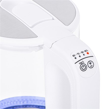 Mesko | Czajnik | MS 1301w | Elektryczny | 1850 W | 1,7 L | Szkło/stal nierdzewna | Podstawa obrotowa 360° | Biały