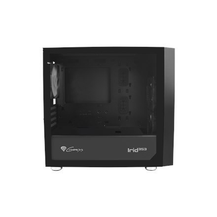 Obudowa GENESIS IRID 353 ARGB, Micro Tower, 2xUSB 2.0, 2x Jack, 1xUSB 3.0, Czarny | Genesis | IRID 353 ARGB | Czarny | ATX | Zas