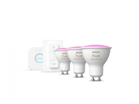 Philips Hue WCA Starter Kit 4,3W GU10 3szt, Bridge, Switch Philips Hue | Hue WCA Starter Kit 4,3W GU10 3szt, Bridge, Switch | GU