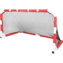 Pure2Improve | Składana bramka do piłki nożnej | Szara, czerwona, biała | Tkanina Oxford, stalowa