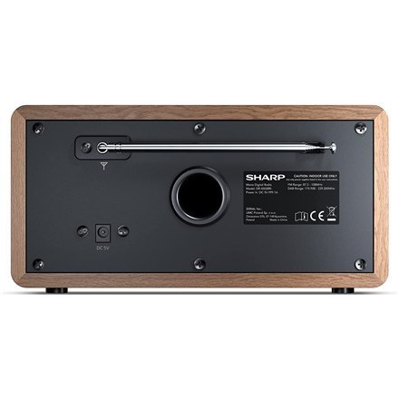 Radio cyfrowe Sharp DR-450(BR), FM/DAB/DAB+, Bluetooth 4.2, funkcja alarmu, brązowy | Sharp | Radio cyfrowe | DR-450(BR) | brązo