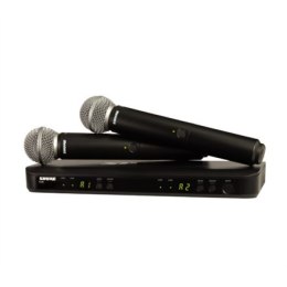 Shure | Tak | Bezprzewodowy podwójny system wokalny z dwoma SM58 | BLX288E/SM58 | Czarny | W | Połączenie bezprzewodowe