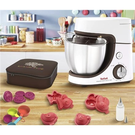TEFAL | Masterchef Gourmet Food Processor | QB51K138 | 1100 W | Liczba prędkości 8 | Pojemność misy 4,6 L | Biały
