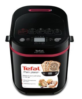 TEFAL PF220838 Bread Maker, 17 programs, 3 bread sizes: 500, 750, 1000g, Display, Power 700W, Black TEFAL Power 700 W Number of