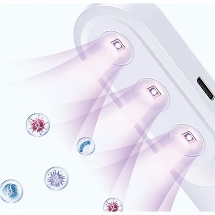 USAMS Mini UV-C disinfection lamp, manual sterilizer, white/white ZB159XDD01 (US-ZB159)