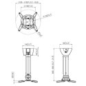 Uchwyt sufitowy do projektora Vogels | PPC1540W | Maksymalne obciążenie 15 kg | Kolor biały | Gwarancja 24 miesiące