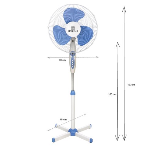 2 x WENTYLATOR PODŁOGOWY KINGCOOL 40cm 40W KC-2124