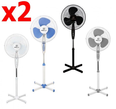 2 x WENTYLATOR PODŁOGOWY KINGCOOL 40cm 40W KC-2124