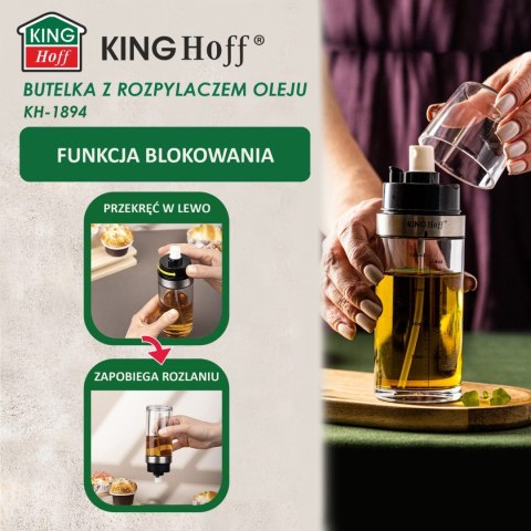 ATOMIZER SPRYSKIWACZ DO OLEJU OLIWY OCTU 2W1 150ML KINGHOFF KH-1894